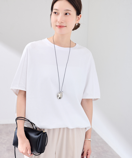FRAMeWORK(フレームワーク)の「≪WEB限定+一部店舗 / 追加≫スムースコクーンプルオーバー 2(Tシャツ/カットソー・レディース・ブラック/ホワイト/ブラウン・FREE)」の20枚目の写真