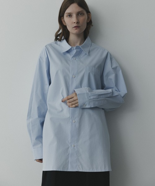 remer(リメール)の「remer 26秋冬新作 / シルキーコットンオーバーサイズシャツ / silky cotton oversized shirt(シャツ/ブラウス・メンズ・モスグリーン/ライトブルー/ホワイト・LARGE/X-SMALL/MEDIUM/SMALL)」の3枚目の写真
