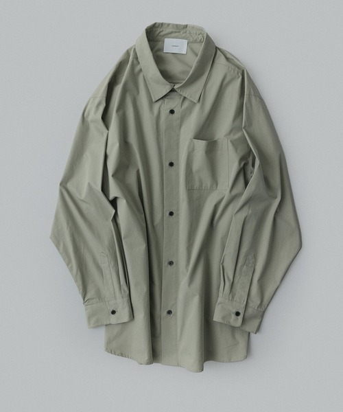 remer(リメール)の「remer 26秋冬新作 / シルキーコットンオーバーサイズシャツ / silky cotton oversized shirt(シャツ/ブラウス・メンズ・モスグリーン/ライトブルー/ホワイト・LARGE/X-SMALL/MEDIUM/SMALL)」の6枚目の写真