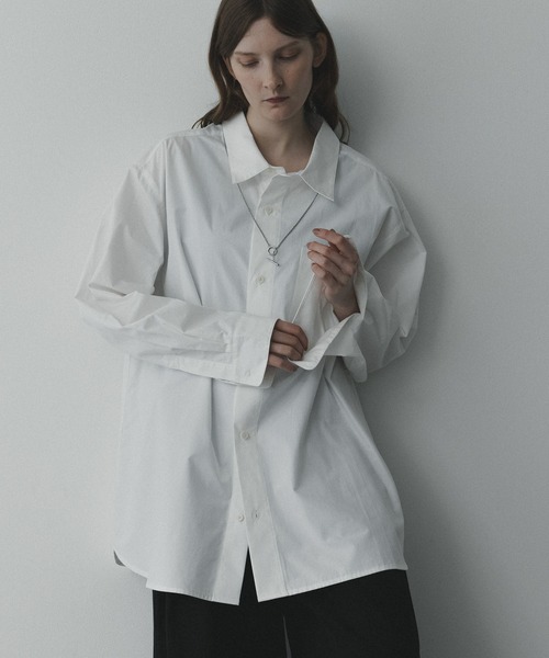 remer(リメール)の「remer 26秋冬新作 / シルキーコットンオーバーサイズシャツ / silky cotton oversized shirt(シャツ/ブラウス・メンズ・モスグリーン/ライトブルー/ホワイト・LARGE/X-SMALL/MEDIUM/SMALL)」の9枚目の写真
