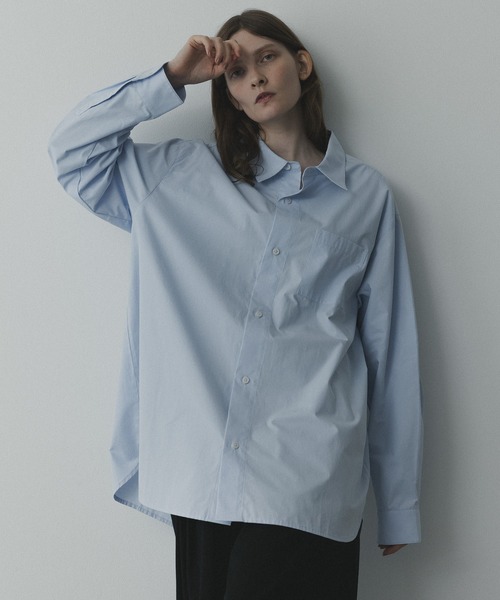 remer(リメール)の「remer 26秋冬新作 / シルキーコットンオーバーサイズシャツ / silky cotton oversized shirt(シャツ/ブラウス・メンズ・モスグリーン/ライトブルー/ホワイト・LARGE/X-SMALL/MEDIUM/SMALL)」の16枚目の写真