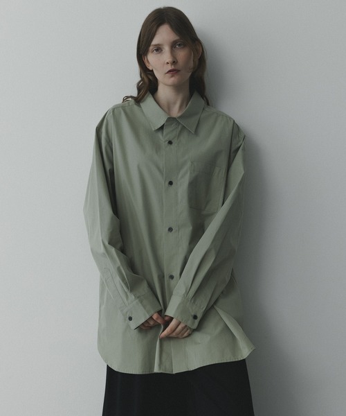 remer(リメール)の「remer 26秋冬新作 / シルキーコットンオーバーサイズシャツ / silky cotton oversized shirt(シャツ/ブラウス・メンズ・モスグリーン/ライトブルー/ホワイト・LARGE/X-SMALL/MEDIUM/SMALL)」の19枚目の写真