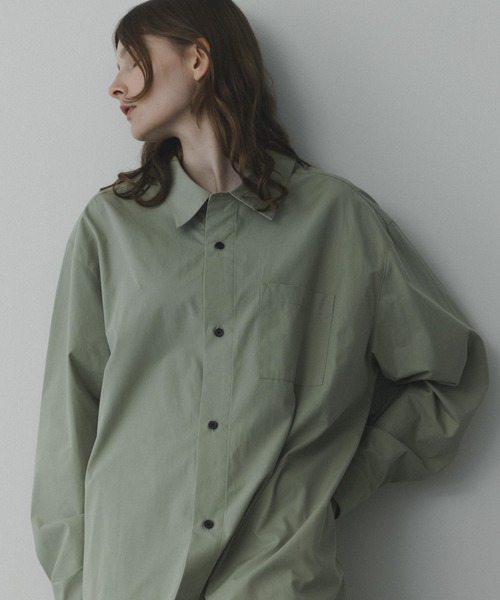 remer(リメール)の「remer 26秋冬新作 / シルキーコットンオーバーサイズシャツ / silky cotton oversized shirt(シャツ/ブラウス・メンズ・モスグリーン/ライトブルー/ホワイト・LARGE/X-SMALL/MEDIUM/SMALL)」の21枚目の写真