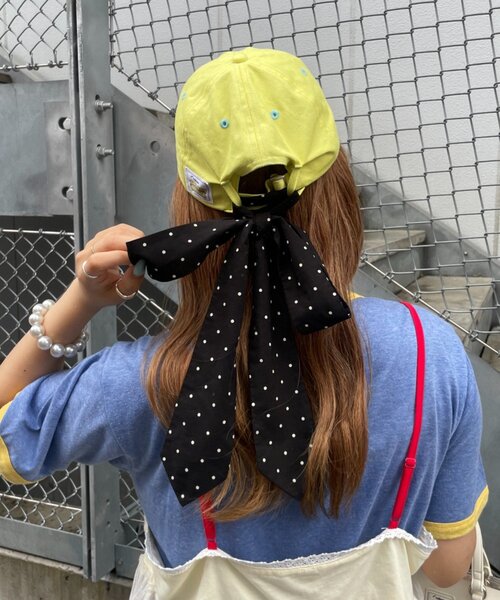 HELLO.SANFRANCISCO(ハローサンフランシスコ)の「【HELLO.SANFRANCISCO】スパンコールロゴリボンキャップ(キャップ・レディース・ピンク/イエロー/ネイビー・ONE SIZE)」の11枚目の写真