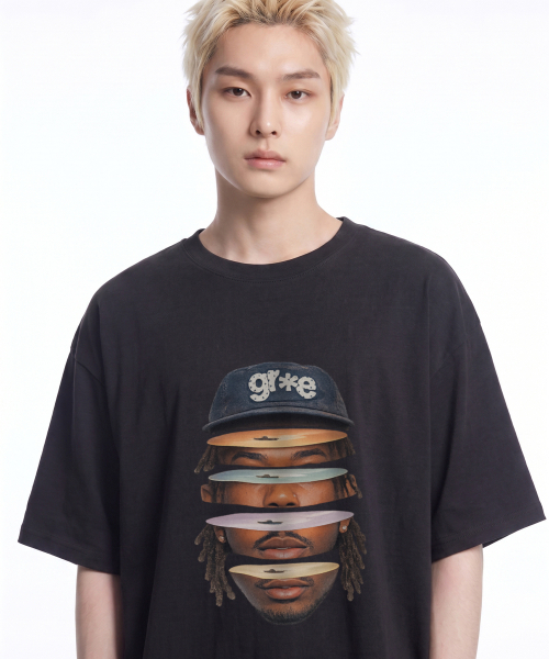 GRAVER ORDINARY（グレイバーオーディナリー）の「[ODNR UNISEX]フェイスグレ半袖Tシャツ_2カラー（Tシャツ/カットソー・レディース・ホワイト/ブラック・SMALL/MEDIUM/LARGE）」の9枚目の写真