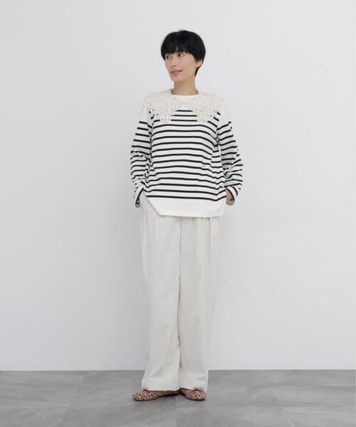 human woman(ヒューマンウーマン)の「◆【ウォッシャブル / コットン素材】トップコーデュロイタックパンツ(その他パンツ・レディース・ブルー/ホワイト系その他2・MEDIUM/SMALL)」の7枚目の写真