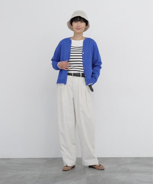 human woman(ヒューマンウーマン)の「◆【ウォッシャブル / コットン素材】トップコーデュロイタックパンツ(その他パンツ・レディース・ブルー/ホワイト系その他2・MEDIUM/SMALL)」の8枚目の写真