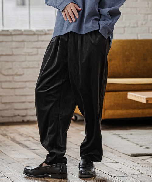 CAMBIO(カンビオ)の「mp15322- Velour Balloon Two Tuck Pants バルーン2タックパンツ(CAM26AW-002)(その他パンツ・メンズ・ブラック/グリーン/チャコール・S/M/L)」の6枚目の写真