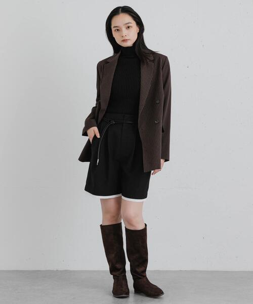 SENSE OF PLACE by URBAN RESEARCH(センスオブプレイスバイアーバンリサーチ)の「『イージーケア』レイヤードヘムショートパンツ(その他パンツ・レディース・グレー系その他/ブラック・MEDIUM/SMALL)」の11枚目の写真