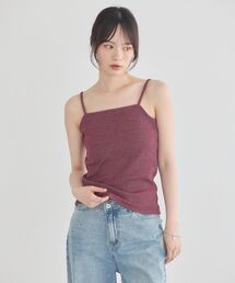 ラメリブキャミソール