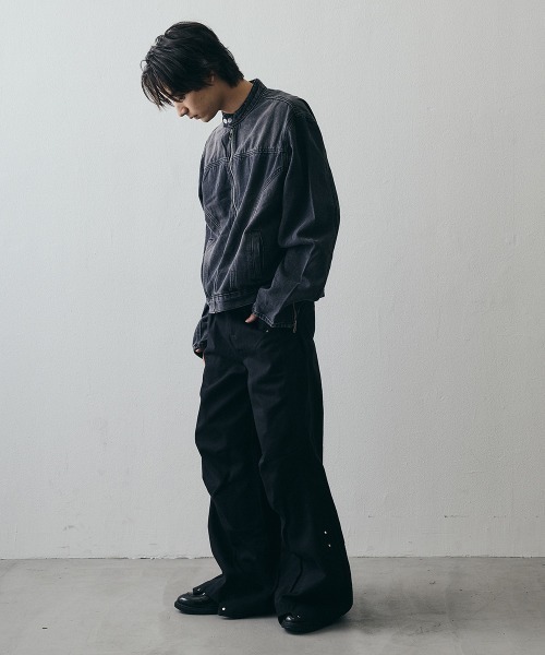 Shoowtime(ショウタイム)の「Vintage-Like Denim Short Blouson / ヴィンテージライクデニムショートブルゾン(デニムジャケット・メンズ・ブラック・MEDIUM/X-LARGE/LARGE)」の11枚目の写真