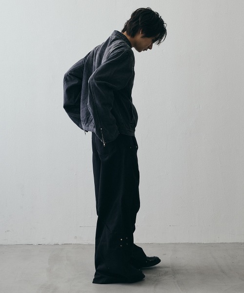 Shoowtime(ショウタイム)の「Vintage-Like Denim Short Blouson / ヴィンテージライクデニムショートブルゾン(デニムジャケット・メンズ・ブラック・MEDIUM/X-LARGE/LARGE)」の13枚目の写真