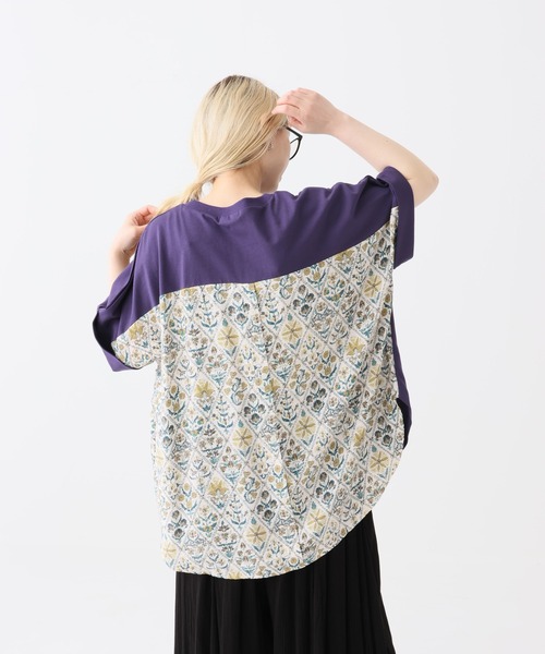 HEART MARKET(ハートマーケット)の「後ろ釦布帛切替チュニック(Tシャツ/カットソー・レディース・グレイッシュベージュ/ダークパープル/チャコール/ブラック・FREE)」の10枚目の写真
