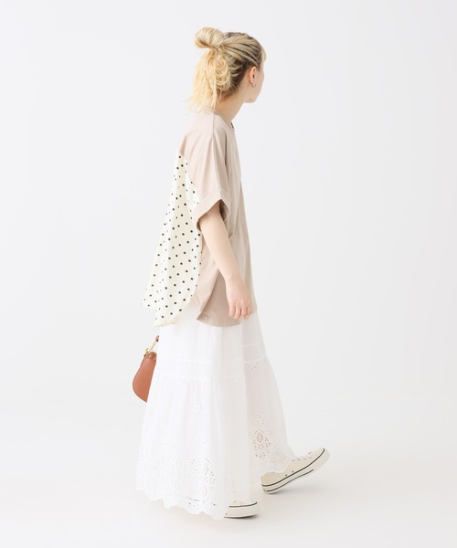 HEART MARKET(ハートマーケット)の「後ろ釦布帛切替チュニック(Tシャツ/カットソー・レディース・グレイッシュベージュ/ダークパープル/チャコール/ブラック・FREE)」の14枚目の写真