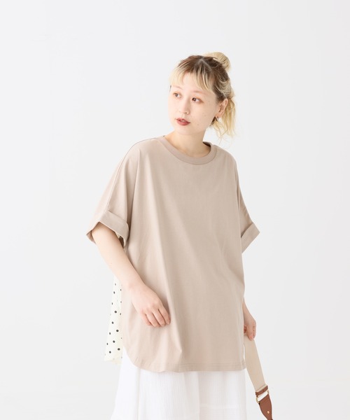 HEART MARKET(ハートマーケット)の「後ろ釦布帛切替チュニック(Tシャツ/カットソー・レディース・グレイッシュベージュ/ダークパープル/チャコール/ブラック・FREE)」の16枚目の写真