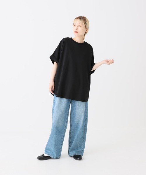 HEART MARKET(ハートマーケット)の「後ろ釦布帛切替チュニック(Tシャツ/カットソー・レディース・グレイッシュベージュ/ダークパープル/チャコール/ブラック・FREE)」の19枚目の写真