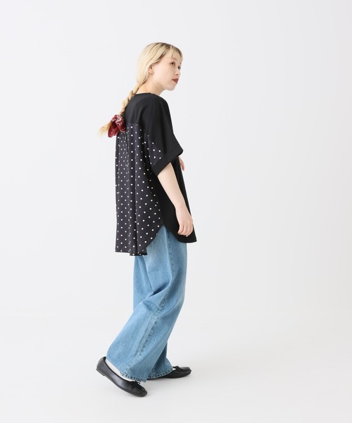 HEART MARKET(ハートマーケット)の「後ろ釦布帛切替チュニック(Tシャツ/カットソー・レディース・グレイッシュベージュ/ダークパープル/チャコール/ブラック・FREE)」の20枚目の写真
