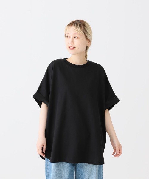 HEART MARKET(ハートマーケット)の「後ろ釦布帛切替チュニック(Tシャツ/カットソー・レディース・グレイッシュベージュ/ダークパープル/チャコール/ブラック・FREE)」の22枚目の写真