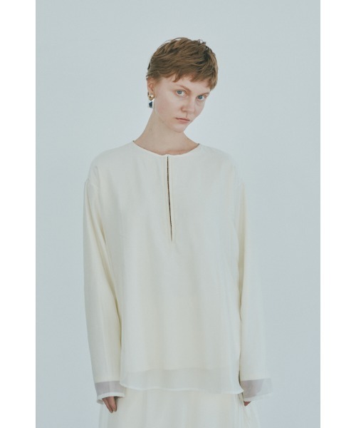 Muel Chic（ミュエルシック）の「Seam cutsew シームカットソー（その他トップス・レディース・ブラック/ベージュ/アイボリー/ライトピンク・FREE）」の2枚目の写真