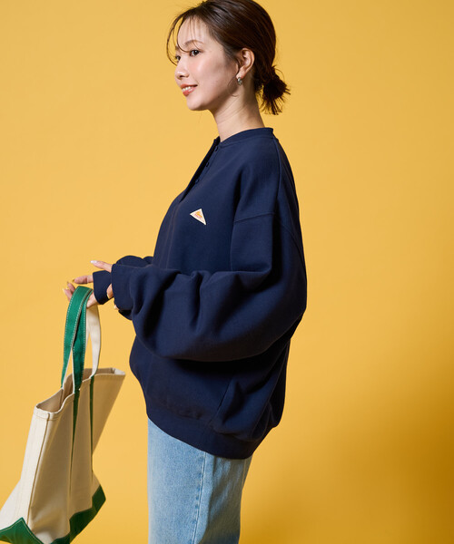 FREAK'S STORE(フリークスストア)の「限定展開 KELTY × FREAK'S STORE/ケルティ 別注 ヘンリーネック 裏起毛 スウェット プルオーバー(スウェット・レディース・ライトグレー/ブラック/ブラウン/ネイビー/ベージュ/ナチュラル/ピンク・フリ-)」の6枚目の写真