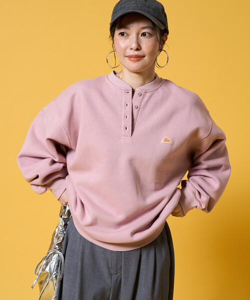 FREAK'S STORE(フリークスストア)の「限定展開 KELTY × FREAK'S STORE/ケルティ 別注 ヘンリーネック 裏起毛 スウェット プルオーバー(スウェット・レディース・ライトグレー/ブラック/ブラウン/ネイビー/ベージュ/ナチュラル/ピンク・フリ-)」の7枚目の写真