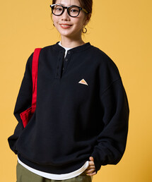 限定展開 KELTY × FREAK'S STORE/ケルティ 別注 ヘンリーネック 裏起毛 スウェット プルオーバー