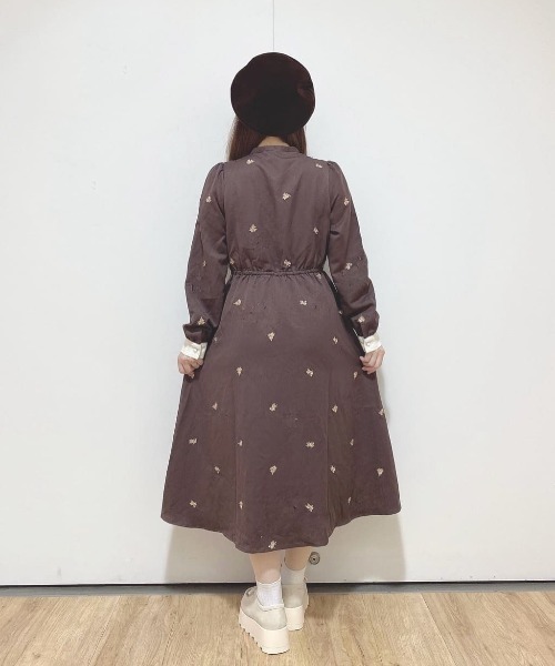 F i.n.t（フィント）の「プチローズ刺繍レースヨークワンピース/fint フィント（ワンピース・レディース・ブラウン/ブラック・FREE）」の15枚目の写真
