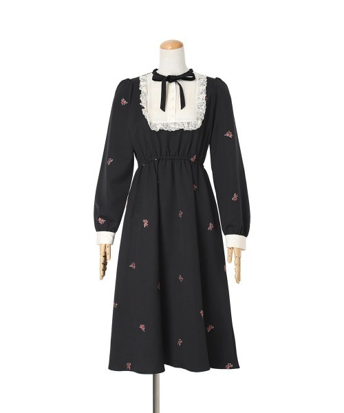 F i.n.t（フィント）の「プチローズ刺繍レースヨークワンピース/fint フィント（ワンピース・レディース・ブラウン/ブラック・FREE）」の16枚目の写真