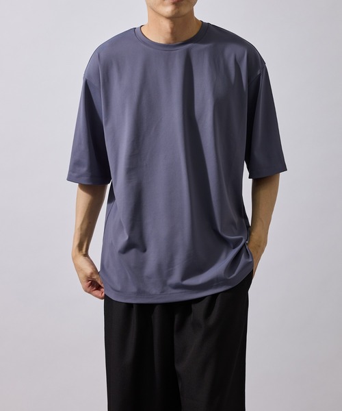 j.n.r.d(ジェー・エヌ・アール・ディー)の「ドレープポンチワンポイントTシャツ(Tシャツ/カットソー・メンズ・ブルー系その他2/ホワイト/ブラック・L/M/LL)」の6枚目の写真