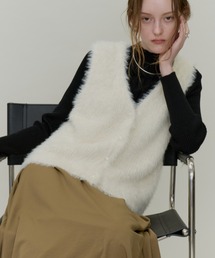 Long lame Shaggy Knit Vest / ロングラメシャギーニットベスト