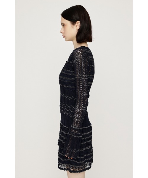 SLY(スライ)の「CROCHET KNIT S/OP クロシェニットショートワンピース 秋服(ワンピース・レディース・ブラック/ネイビー・FREE)」の14枚目の写真