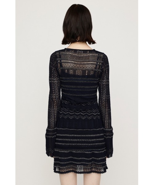 SLY(スライ)の「CROCHET KNIT S/OP クロシェニットショートワンピース 秋服(ワンピース・レディース・ブラック/ネイビー・FREE)」の15枚目の写真