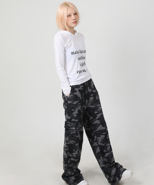 CATTLINE(カトリン)の「ストラップスタッズカーゴパンツ(スウェットパンツ・レディース・チャコール・FREE)」の9枚目の写真