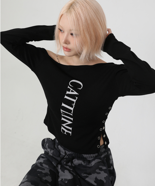 CATTLINE(カトリン)の「ストラップスタッズカーゴパンツ(スウェットパンツ・レディース・チャコール・FREE)」の22枚目の写真