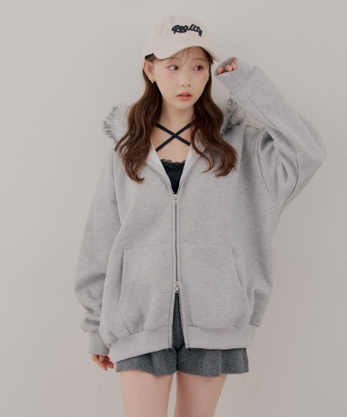 continuer de NICE CLAUP(コンティニューデナイスクラップ)の「ニットショートパンツ(その他パンツ・レディース・グレー/ブラック・SMALL/MEDIUM)」の14枚目の写真
