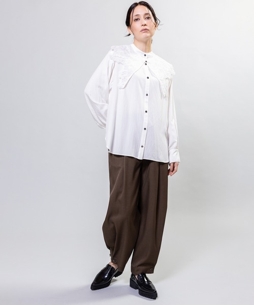 OSMOSIS(オズモーシス)の「ボタンアレンジパンツ(その他パンツ・レディース・グレイッシュベージュ/ブラック/カーキブラウン・ONE SIZE)」の11枚目の写真
