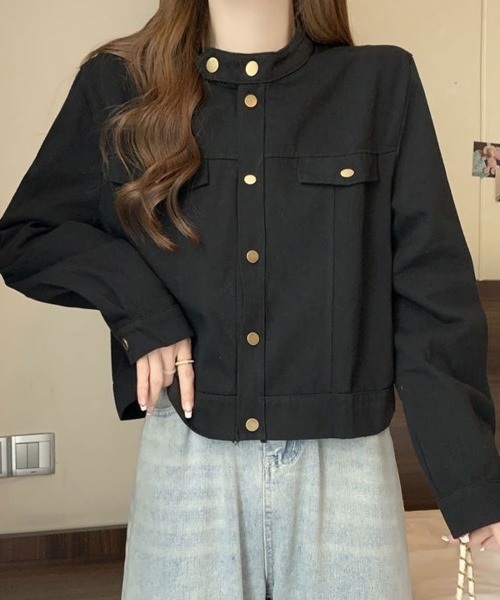 Flugge(フラッジー)の「ノーカラーボタンジャケット(その他アウター・レディース・ブラウン・LARGE/MEDIUM)」の7枚目の写真
