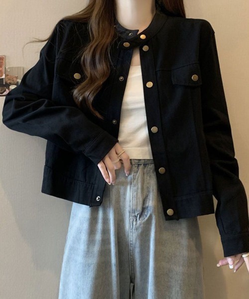 Flugge(フラッジー)の「ノーカラーボタンジャケット(その他アウター・レディース・ブラウン・LARGE/MEDIUM)」の9枚目の写真