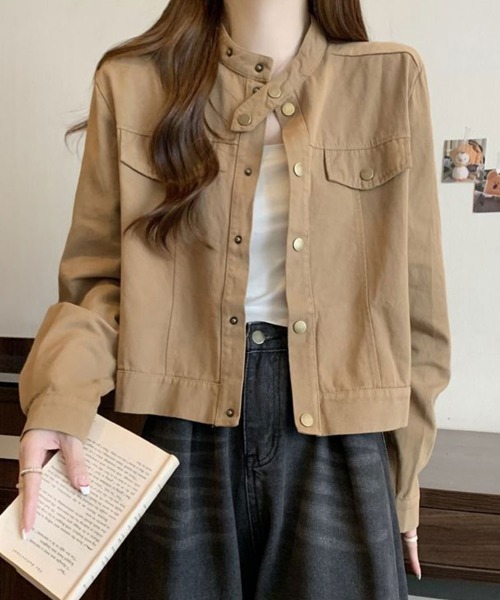 Flugge(フラッジー)の「ノーカラーボタンジャケット(その他アウター・レディース・ブラウン・LARGE/MEDIUM)」の11枚目の写真