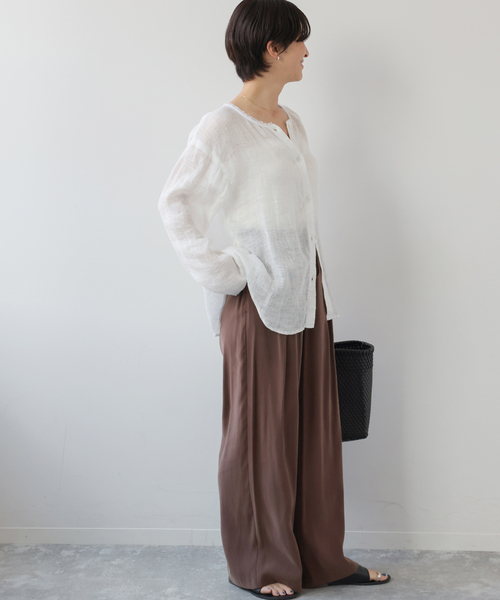 JOURNAL STANDARD relume(ジャーナルスタンダード レリューム)の「《追加》フィブリルインタックイージーパンツ(その他パンツ・レディース・ブラウン/ブラック/ベージュ・36/38)」の14枚目の写真