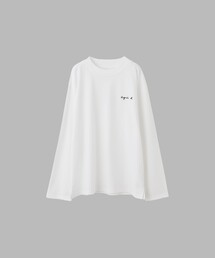 メンズ ロゴ 刺繍 コットン 長袖 Tシャツ "Horace"