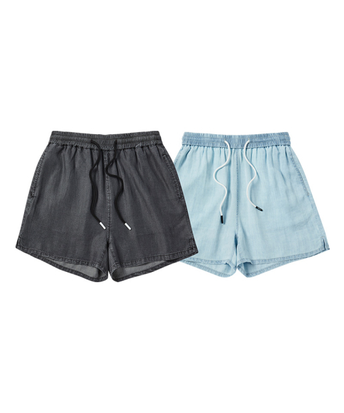 LIFE WORK(ライフワーク)の「レディース ラドック テンセルデニムショートパンツ(その他パンツ・レディース・ライトブルー/ブラック・FREE)」の3枚目の写真