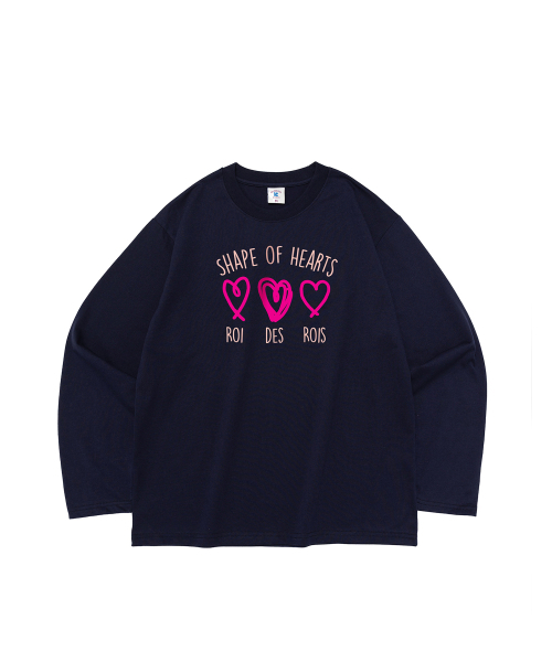 ROIDESROIS(ロワデロワ)の「シェイプ・オブ・ハート 長袖Tシャツ(ネイビー)(Tシャツ/カットソー・レディース・その他・SMALL/MEDIUM/LARGE/X-LARGE)」の1枚目の写真