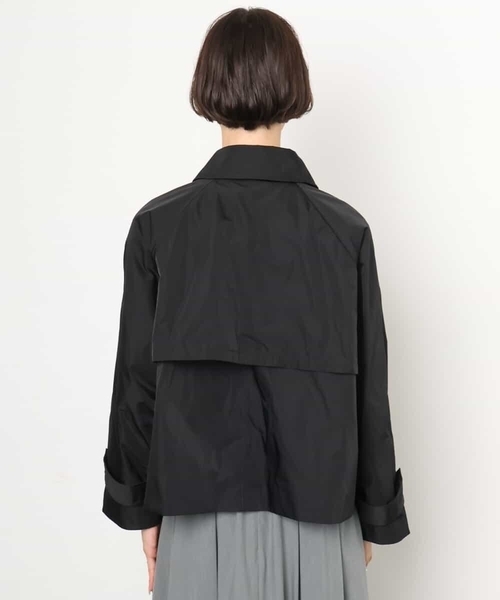 MICHEL KLEIN（ミッシェル・クラン）の「[定番]スタンドカラーショートブルゾン（ピーコート・レディース・ブラック/ベージュ・38）」の16枚目の写真