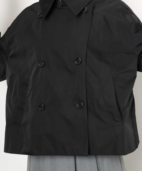 MICHEL KLEIN（ミッシェル・クラン）の「[定番]スタンドカラーショートブルゾン（ピーコート・レディース・ブラック/ベージュ・38）」の21枚目の写真