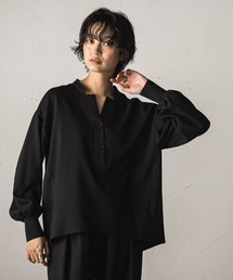 【一瞬で楽とキレイを叶える】ナチュラルストレッチスキッパーブラウス≪セットアップ対応≫