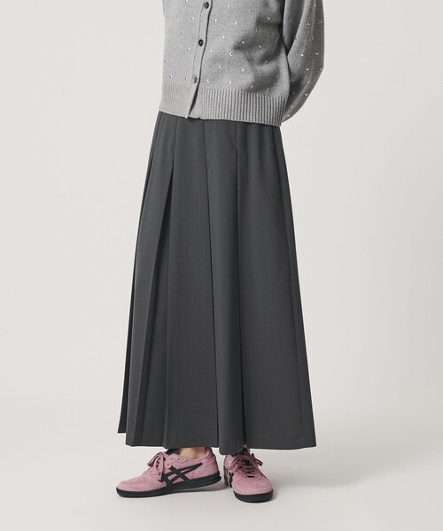 BEAUTY&YOUTH UNITED ARROWS(ビューティーアンドユースユナイテッドアローズ)の「ソリッド&ストライプ ワイドプリーツスカート(スカート・レディース・ダークグレー/ブラック・M/XS/S)」の2枚目の写真