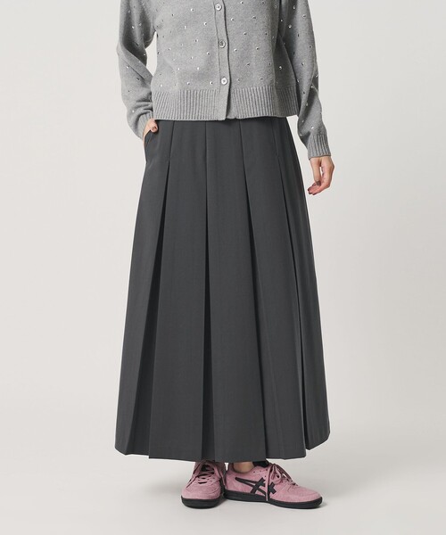BEAUTY&YOUTH UNITED ARROWS(ビューティーアンドユースユナイテッドアローズ)の「ソリッド&ストライプ ワイドプリーツスカート(スカート・レディース・ダークグレー/ブラック・M/XS/S)」の3枚目の写真