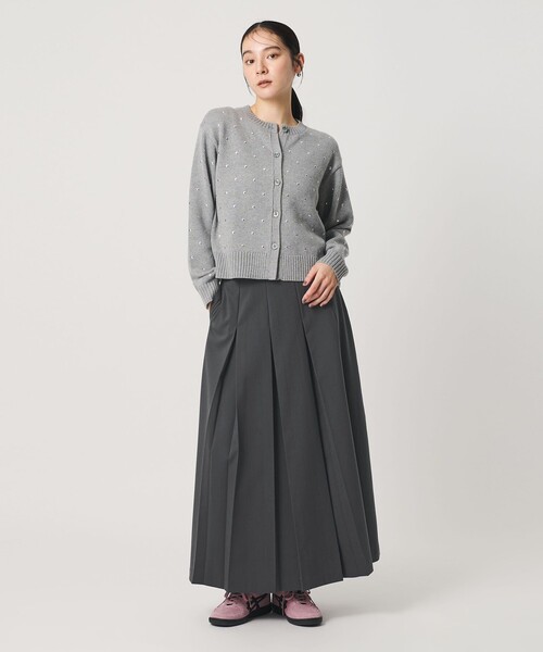 BEAUTY&YOUTH UNITED ARROWS(ビューティーアンドユースユナイテッドアローズ)の「ソリッド&ストライプ ワイドプリーツスカート(スカート・レディース・ダークグレー/ブラック・M/XS/S)」の5枚目の写真