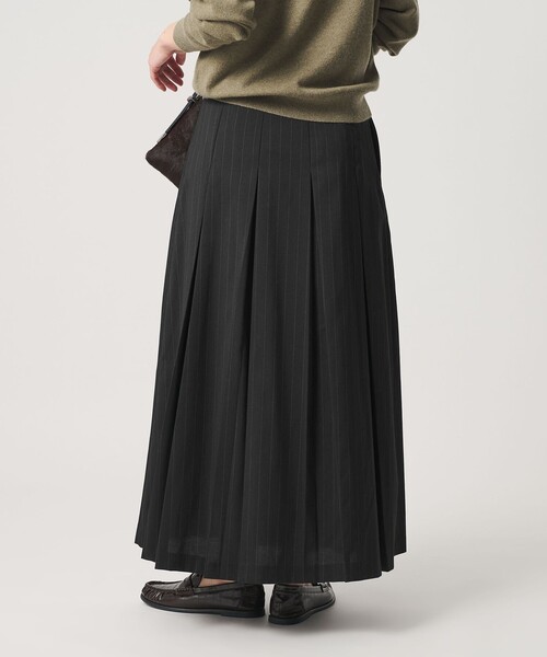 BEAUTY&YOUTH UNITED ARROWS(ビューティーアンドユースユナイテッドアローズ)の「ソリッド&ストライプ ワイドプリーツスカート(スカート・レディース・ダークグレー/ブラック・M/XS/S)」の7枚目の写真